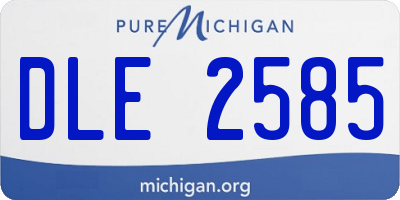 MI license plate DLE2585