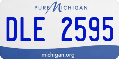 MI license plate DLE2595