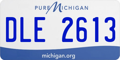MI license plate DLE2613