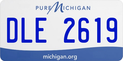 MI license plate DLE2619