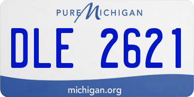 MI license plate DLE2621
