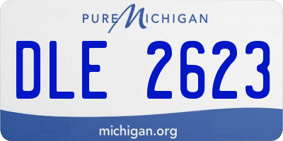 MI license plate DLE2623