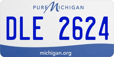 MI license plate DLE2624