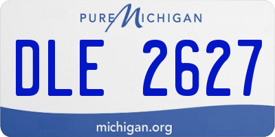 MI license plate DLE2627