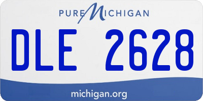MI license plate DLE2628