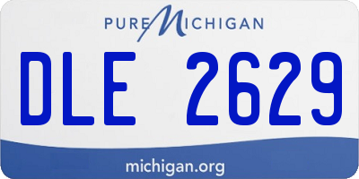 MI license plate DLE2629