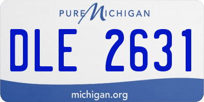 MI license plate DLE2631