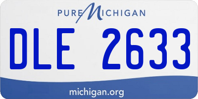 MI license plate DLE2633