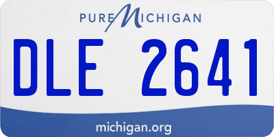 MI license plate DLE2641