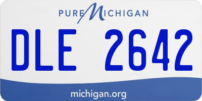 MI license plate DLE2642
