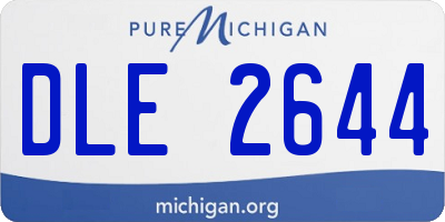 MI license plate DLE2644