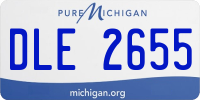 MI license plate DLE2655