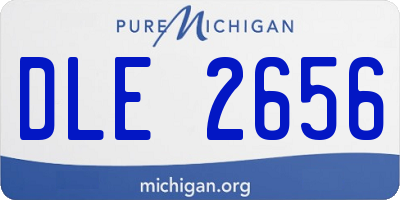 MI license plate DLE2656