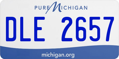 MI license plate DLE2657