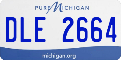 MI license plate DLE2664