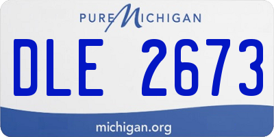 MI license plate DLE2673