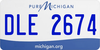 MI license plate DLE2674