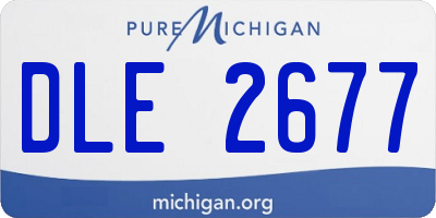 MI license plate DLE2677