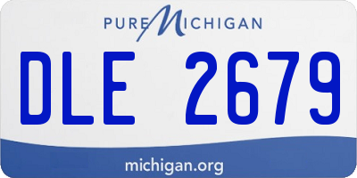 MI license plate DLE2679