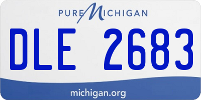 MI license plate DLE2683