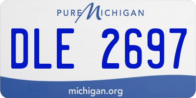 MI license plate DLE2697