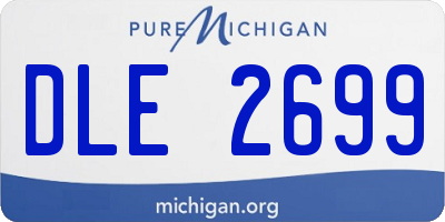 MI license plate DLE2699