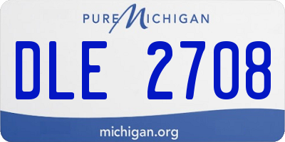 MI license plate DLE2708