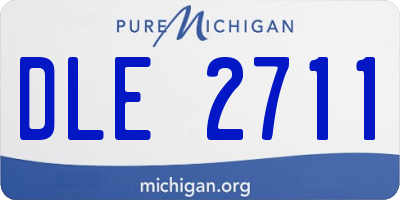 MI license plate DLE2711