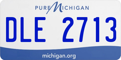 MI license plate DLE2713