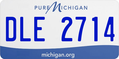 MI license plate DLE2714