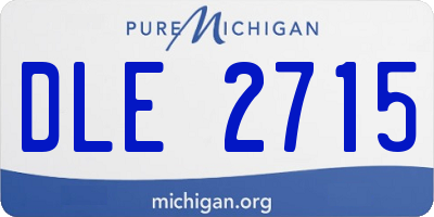 MI license plate DLE2715
