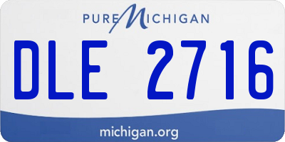 MI license plate DLE2716