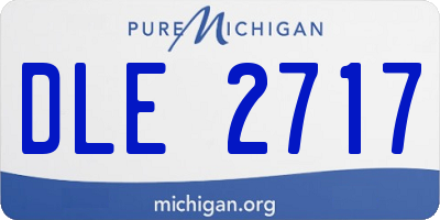 MI license plate DLE2717