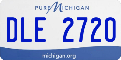 MI license plate DLE2720