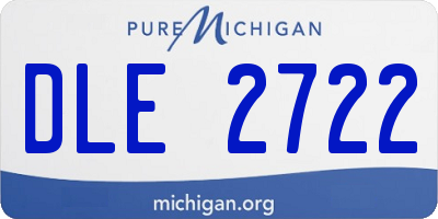 MI license plate DLE2722