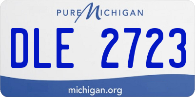 MI license plate DLE2723