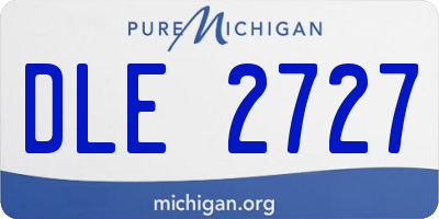MI license plate DLE2727