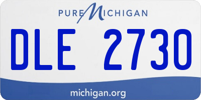 MI license plate DLE2730