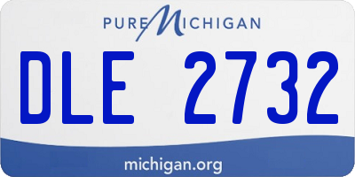 MI license plate DLE2732