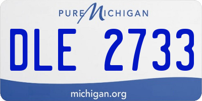 MI license plate DLE2733