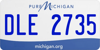 MI license plate DLE2735