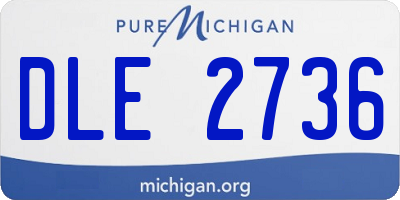 MI license plate DLE2736