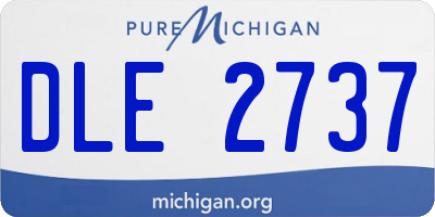 MI license plate DLE2737