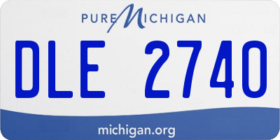 MI license plate DLE2740