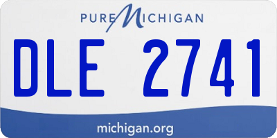 MI license plate DLE2741