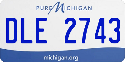 MI license plate DLE2743