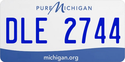MI license plate DLE2744