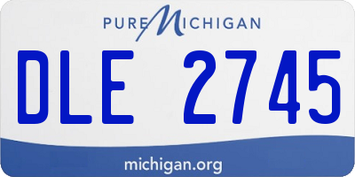 MI license plate DLE2745