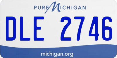 MI license plate DLE2746