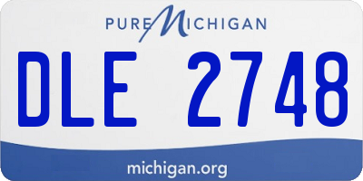 MI license plate DLE2748